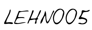 LEHN005 Font Image