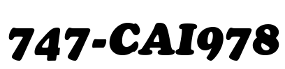 747-CAI978 Font Image