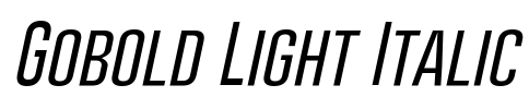 Gobold Light Italic