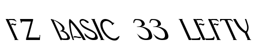 FZ BASIC 33 LEFTY Font Image