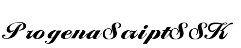 ProgenaScriptSSK Font Image