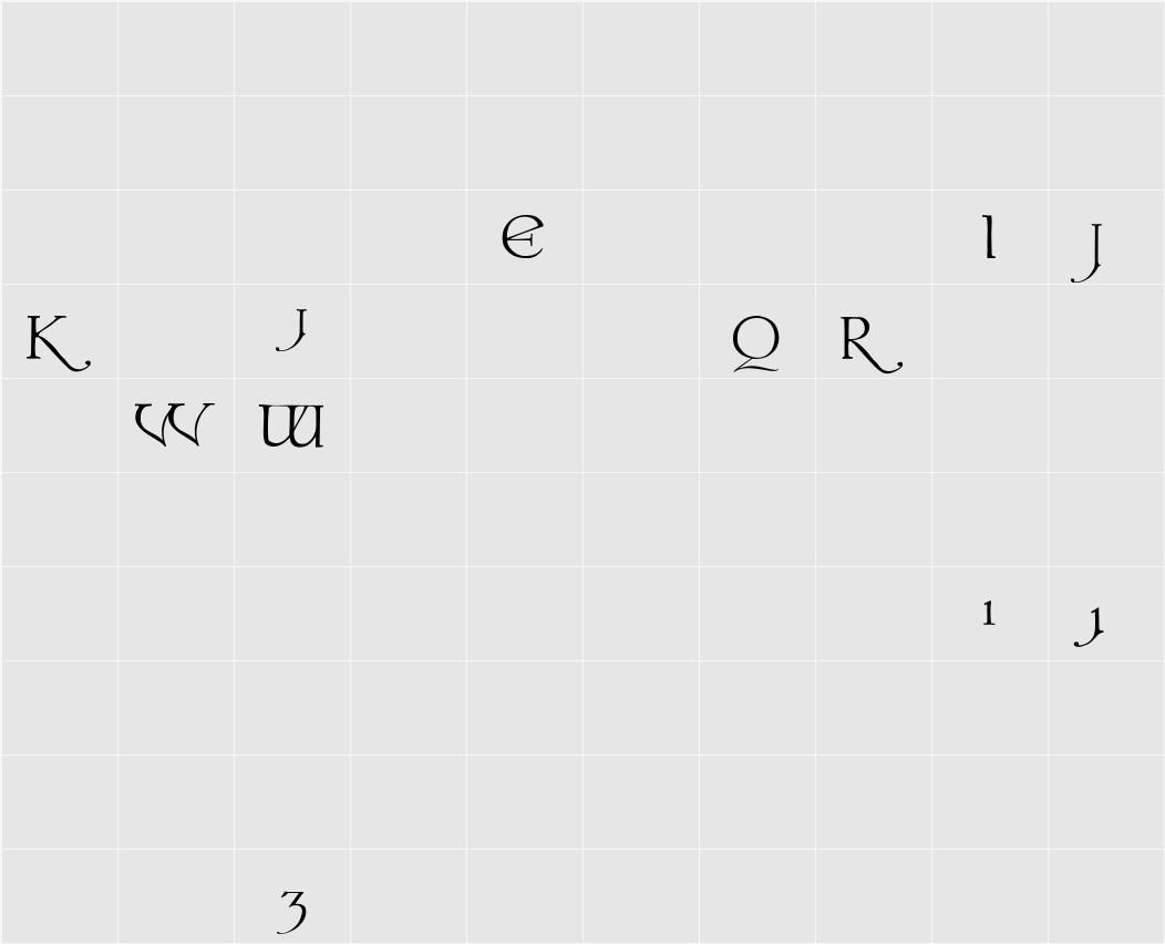 Colwell - Alternates Character Map