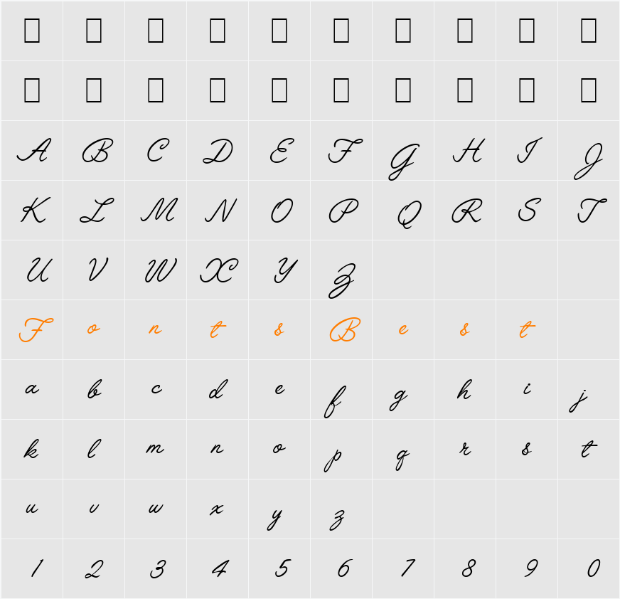 Script-L691 Character Map