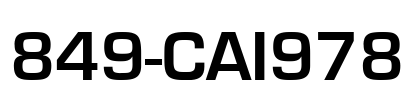 849-CAI978 Font Image