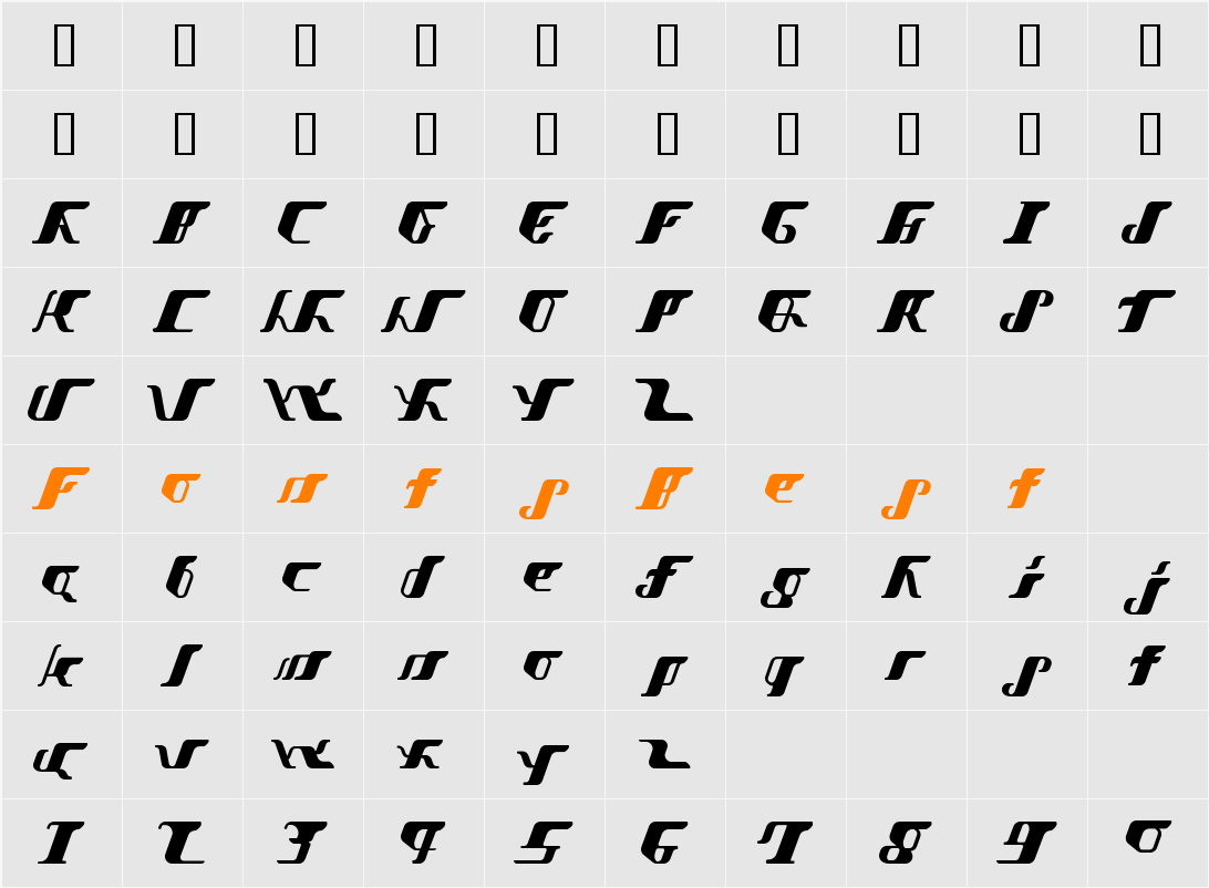 Vitesse SemiBold Character Map