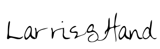 LarriesHand Font Image