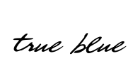 true blue Font Image