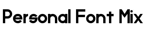 Personal Font Mix Font Image