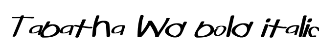 Tabatha Wd bold italic