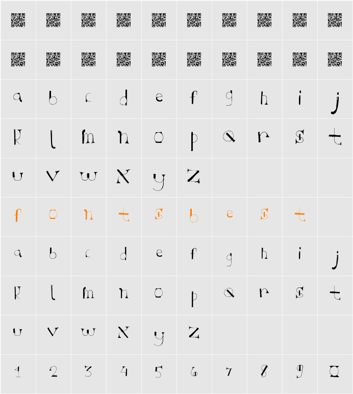 RetroTastic Character Map