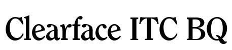 Clearface ITC BQ Font Image