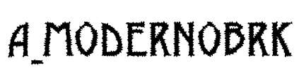 a_ModernoBrk Font Image