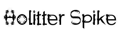 Holitter Spike Font Image