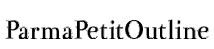 ParmaPetitOutline Font Image