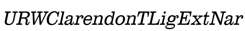 URWClarendonTLigExtNar Font Image