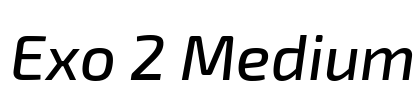 Exo 2 Medium Font Image