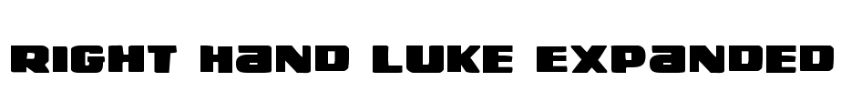 Right Hand Luke Expanded Font Image