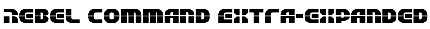Rebel Command Extra-expanded Font Image