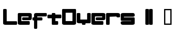 LeftOvers II 3 Font Image