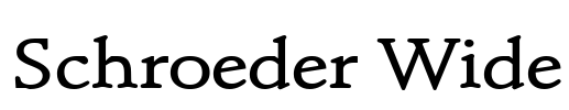 Schroeder Wide Font Image