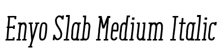 Enyo Slab Medium Italic Font Image