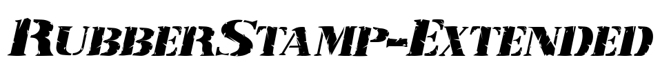 RubberStamp-Extended Font Image