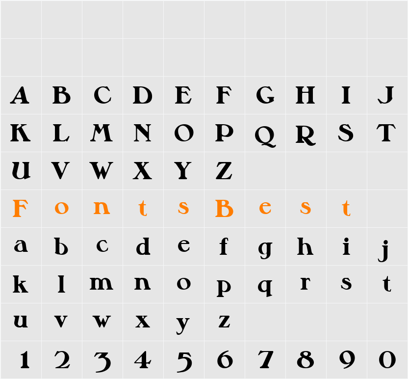 HenryBecker-ExtraBold Character Map