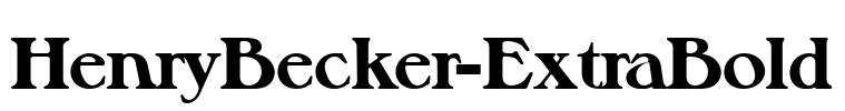HenryBecker-ExtraBold Font Image
