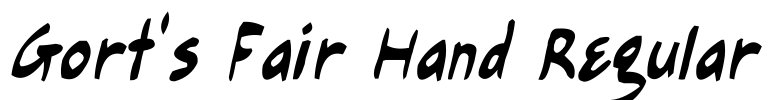 Gort's Fair Hand Regular