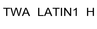 TWA LATIN1 H Font Image