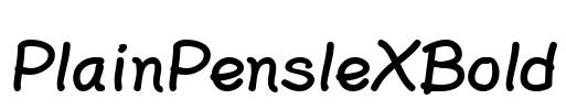 PlainPensleXBold Font Image