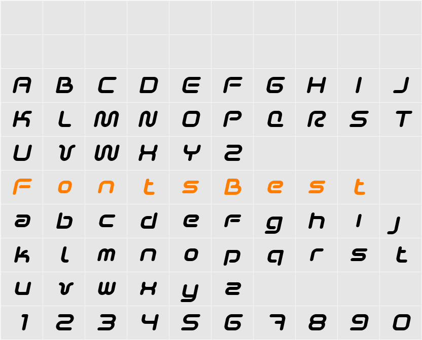 Sci Fied 2002 Character Map