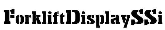 ForkliftDisplaySSi Font Image