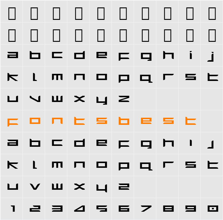 Harrier Expanded Character Map