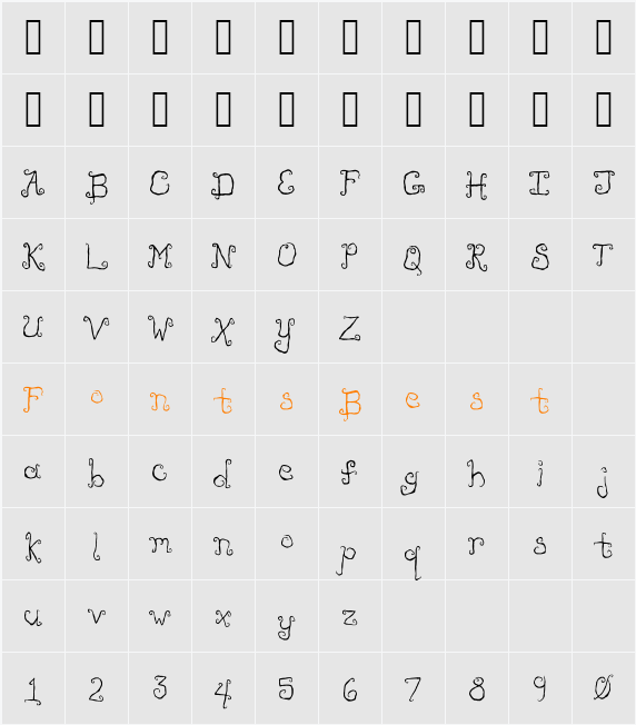 LikeCockatoos Character Map