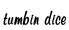 Tumbin Dice Font Image