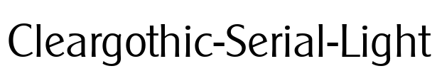 Cleargothic-Serial-Light Font Image