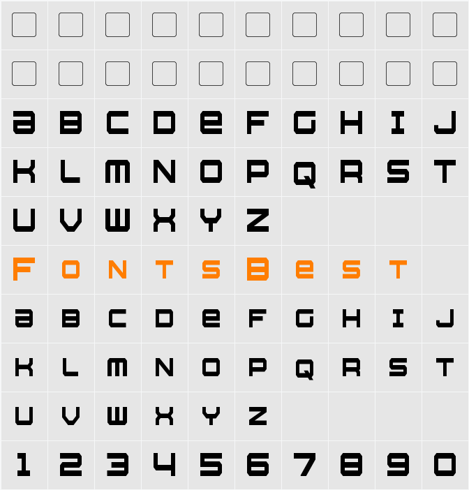 Whittle Condensed Character Map