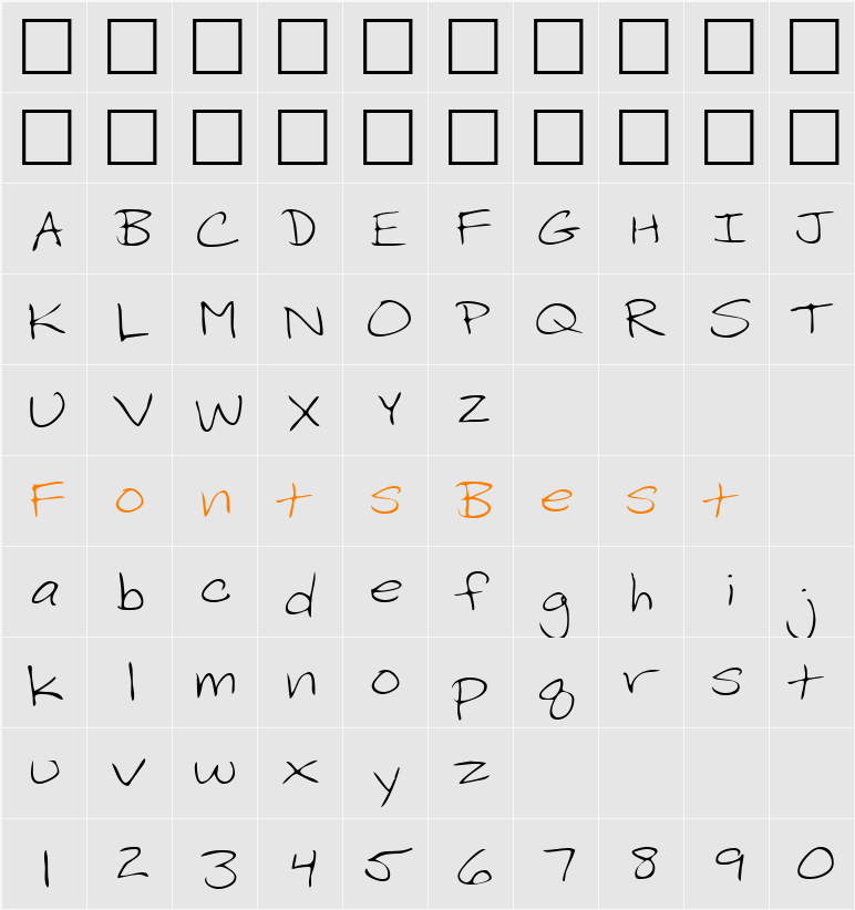 LEHN199 Character Map