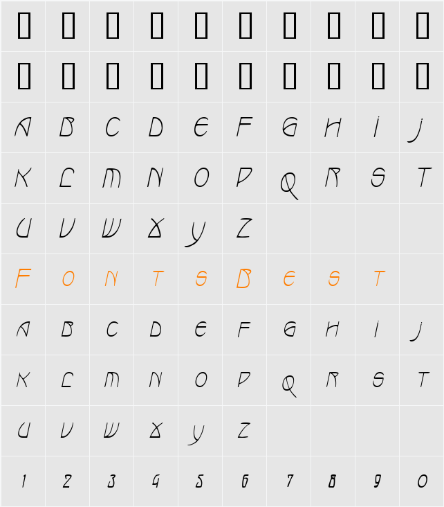 MarloweCondensed Character Map