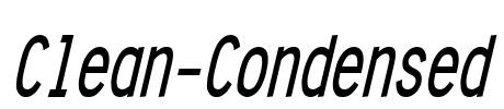 Clean-Condensed Font Image