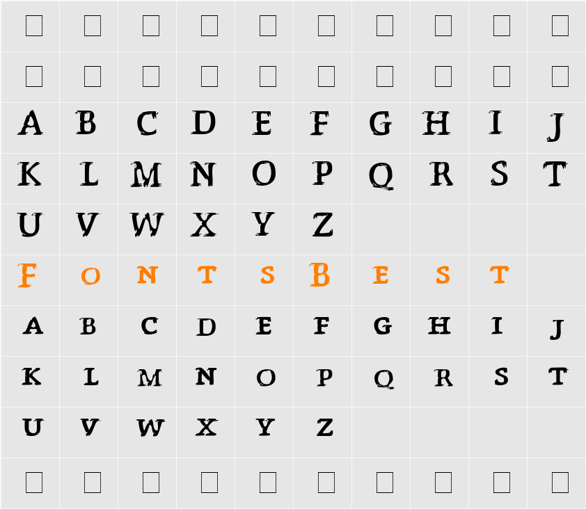 Pasattning Character Map