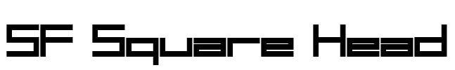 SF Square Head Font Image