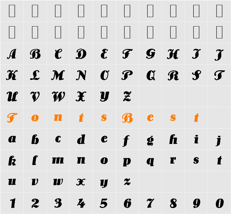 Louis Character Map