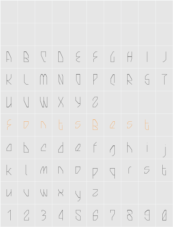 Snowstreet Thin Personal Use Character Map