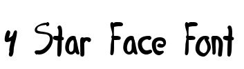 4 Star Face Font Font Image