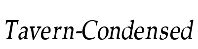 Tavern-Condensed Font Image