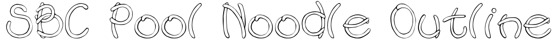 SBC Pool Noodle Outline Font Image