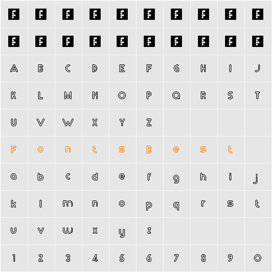 RM Playtime bold Character Map