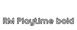 RM Playtime bold Font Image